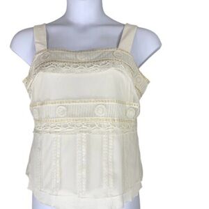 NWT J.Jill Cream Lace Tank Blouse Size: XL Color: beige  New condition